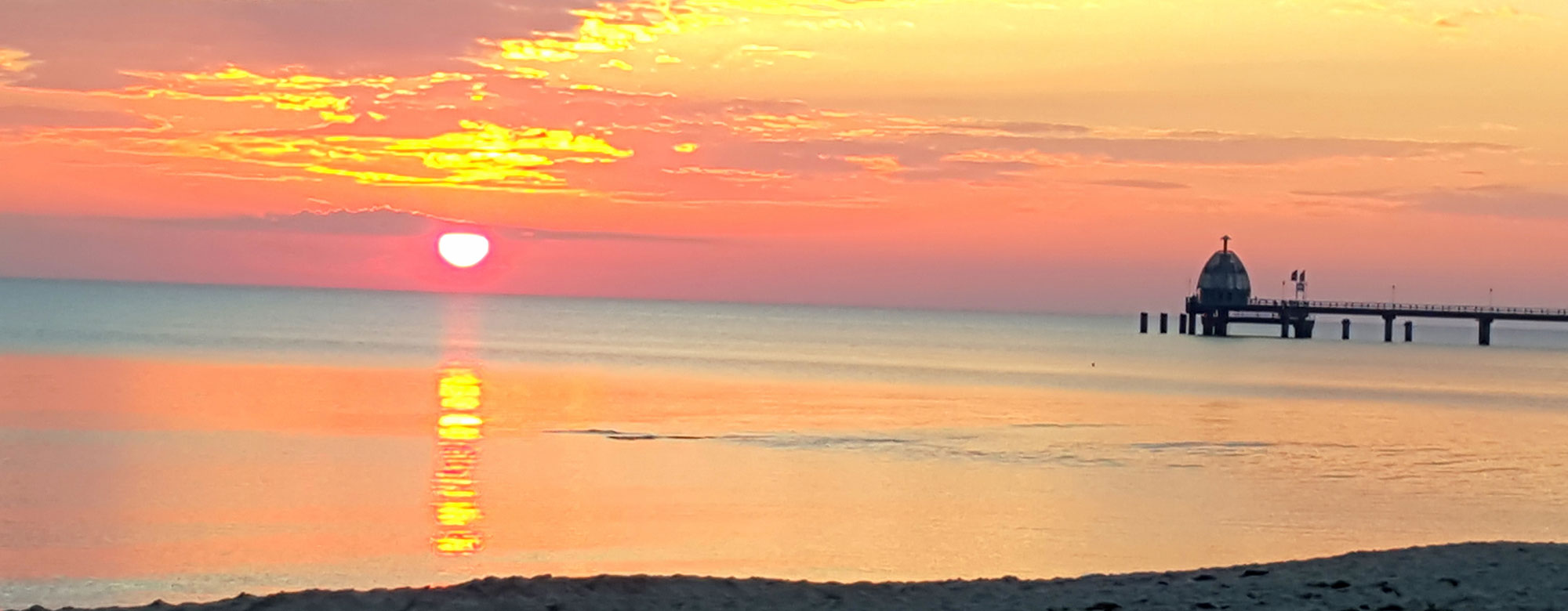 Sonnenuntergang ueber der Ostsee Zinnowitz